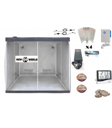 KIT DE CULTIVO MAGNETICO 600W 4 FOCOS Y TEMPORIZADOR