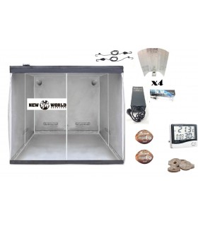 Iluminacion. KIT DE CULTIVO 4 FOCOS MAGNÉTICO 600W